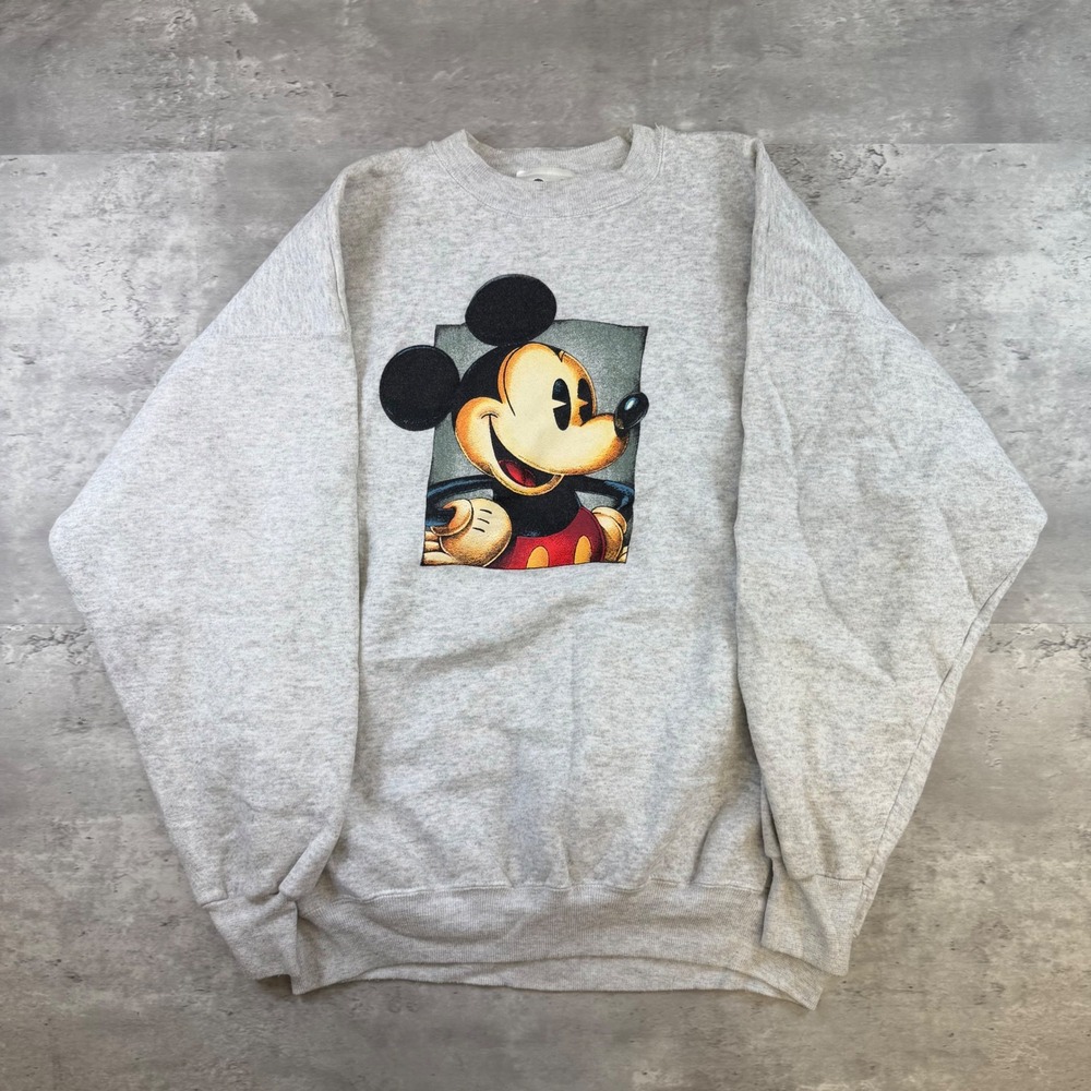 Vintage Disney Catalog Mickey Mouse Graphic Sweatshirt Heather Gray XL Mens
